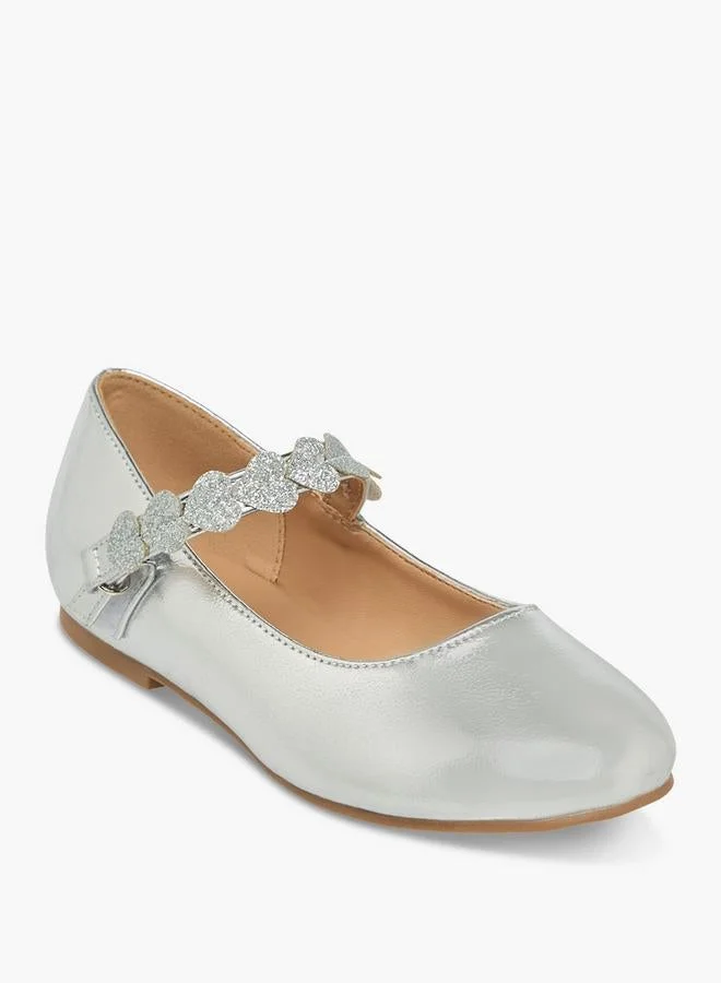 جونيورز Girls Hook & Loop Ballerina Shoes